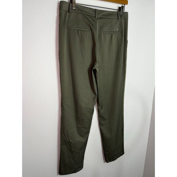G/Fore Women Stretch Tech Twill Mid Rise Straight Tapered Leg Trousers Size 8 - Picture 6 of 11